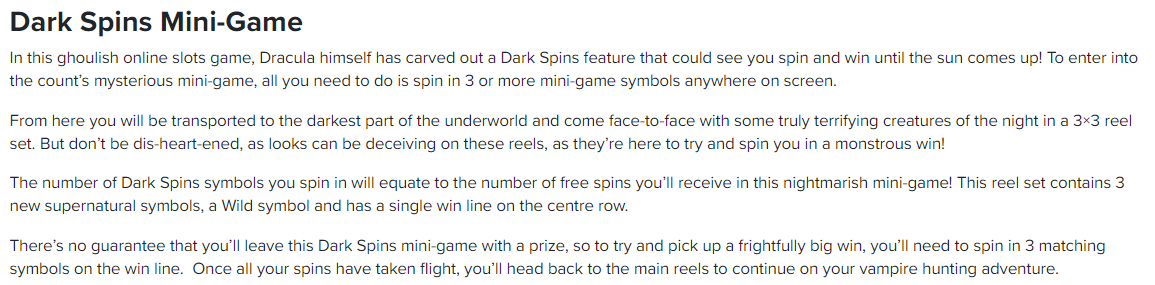 Dark Spins Mini-Game on Spintacula