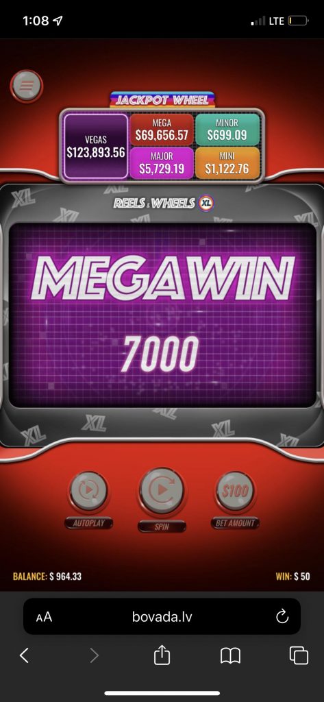 Reels and Wheels 7000 win