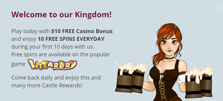 Casino Castle Review - 100 Free Spins & $10 No Deposit Bonus For Free