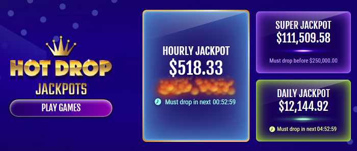 Bovada: Sports Poker and Casino Hot Drop Jackpots Every Hour Day and at $250K