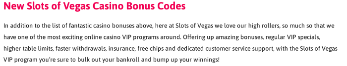 Slots of Vegas Casino Bonus Guide - New Bonus Codes