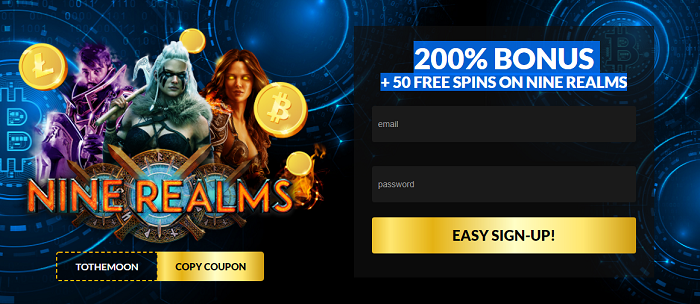 200 Percent Bonus + 50 Free Spins On Nine Realms Slot