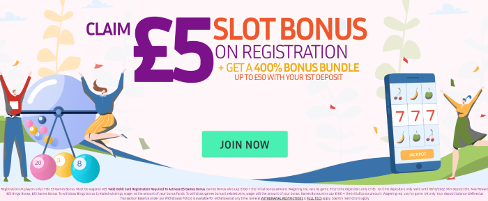 £5 SLOT BONUS ON REGISTRATION PLUS 100% SLOT BONUS UP TO £50 & UP TO 150 Free Spins on Their Wheel of Fortune