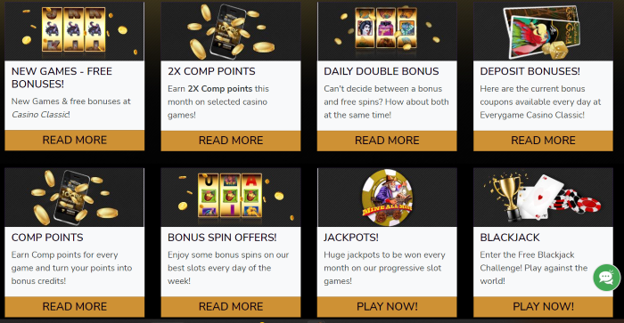 EveryGame Casino Classic Bonuses and Promotions
