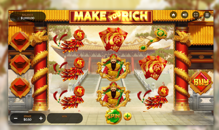 Make You Rich Slot: Free Play & Real Money @ EveryGame Casino Classic & 1st deposit 100% Match to $100