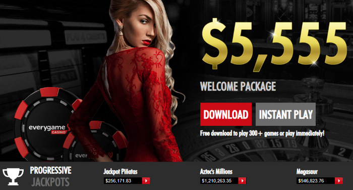 EveryGame Casino Classic $5555 Welcome Bonus Package