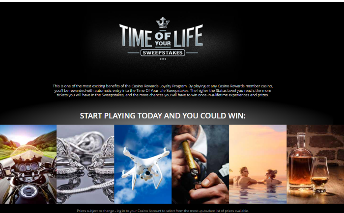 THE TIME OF YOUR LIFE SWEEPSTAKES