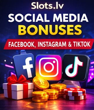 Slots.lv Social Media Bonuses Facebook, Instagram & TikTok