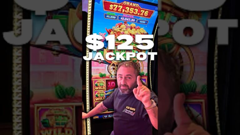 $125 SPIN TRIGGERS BONUS INSIDE A BONUS 🤯BIG JACKPOT ON STAGECOACH RICHES 💰#shorts #fyp #casino