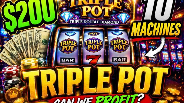 $200 vs 10 Triple Pot Machines at Emerald Queen Casino 🎰 | Can We Profit? #slot #casino #eqc #bigwin