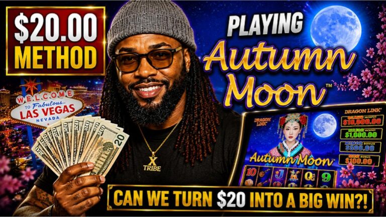 $20 Autumn Moon Slot Strategy in Las Vegas | Can This Machine Turn $20 Into a Big Win?
