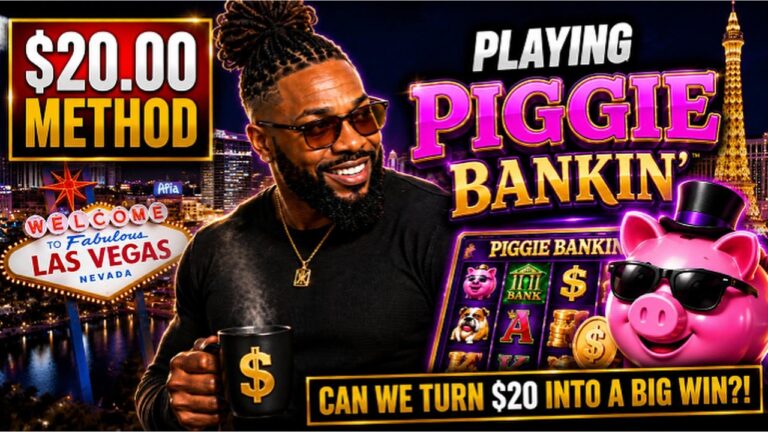 $20 Piggie Banking Slot Strategy in Las Vegas | Can This Machine Turn $20 Into a Big Win?