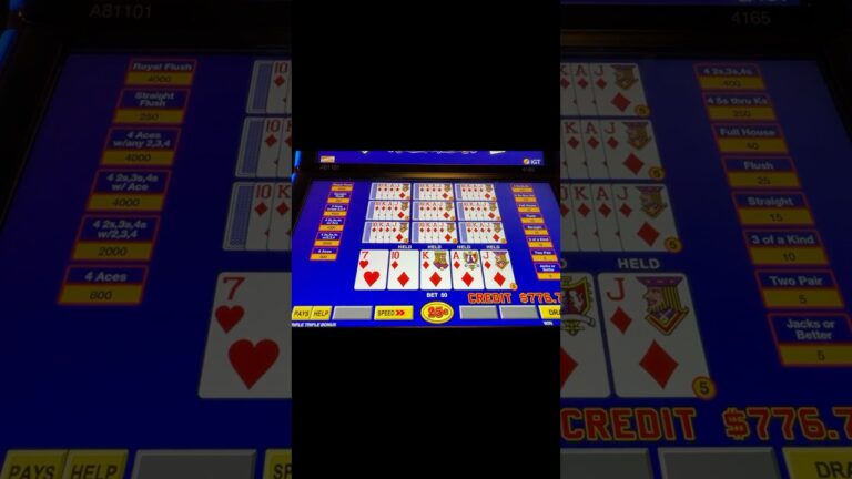 Almost DEALT $10,000. Chasing ROYAL FLUSHES! Ten Play Triple Double Bonus Video Poker