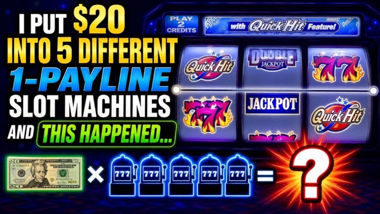 I put $20 into 5 old-school single payline slot machines and this is what happened.