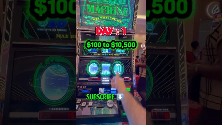 $10,500$ here we come : Every day I’m putting $100 into Cash Machine — that’s 10 spins at $10 each —