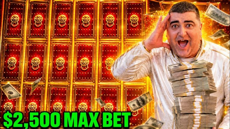 $2,500 MAX BETS Triggered NONSTOP JACKPOTS on Million Dollar Dragon Link! 🤯💰