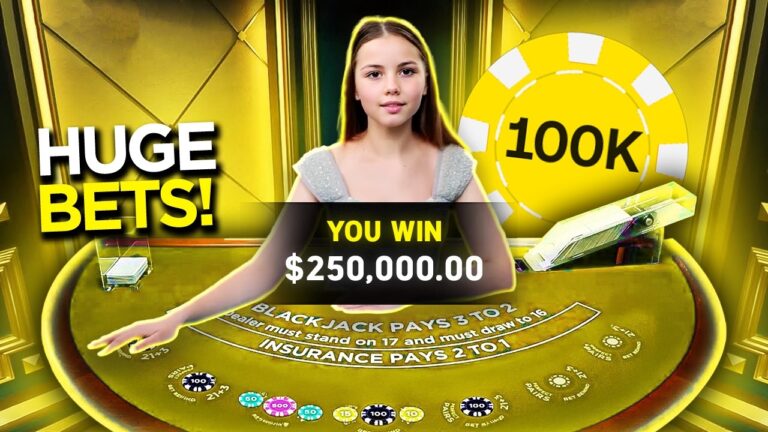 BETTING $100,000 A HAND ON LIVE BLACKJACK!